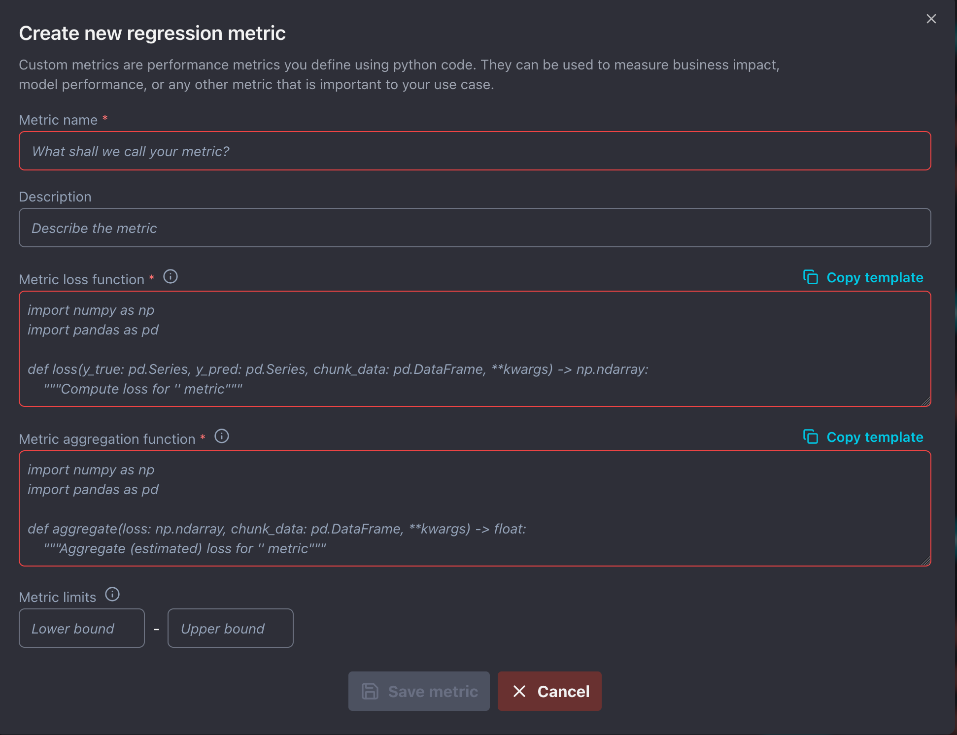 Create Custom Metric Panel