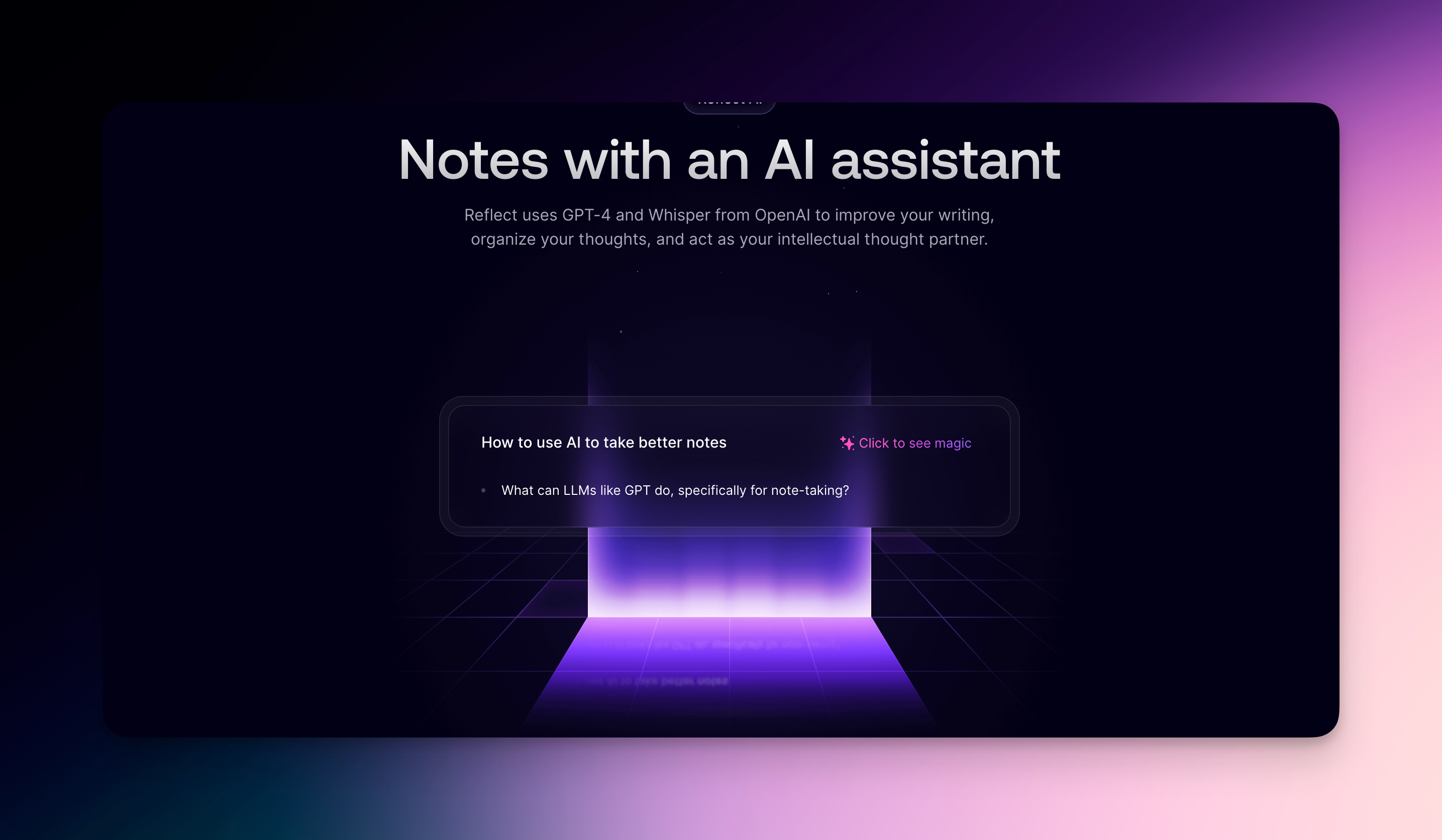 Reflect AI Note-taking App