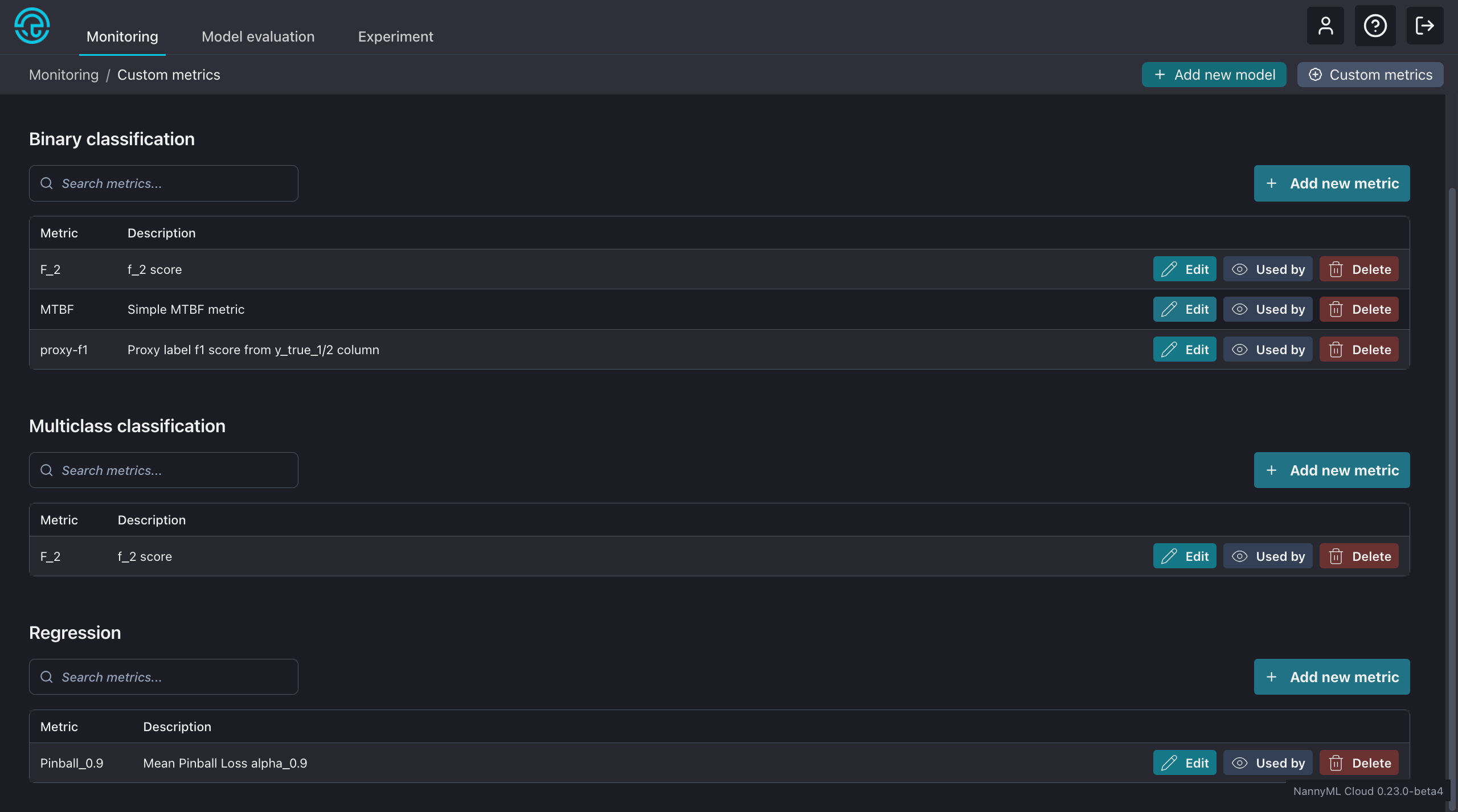 Custom Metrics Dashboard