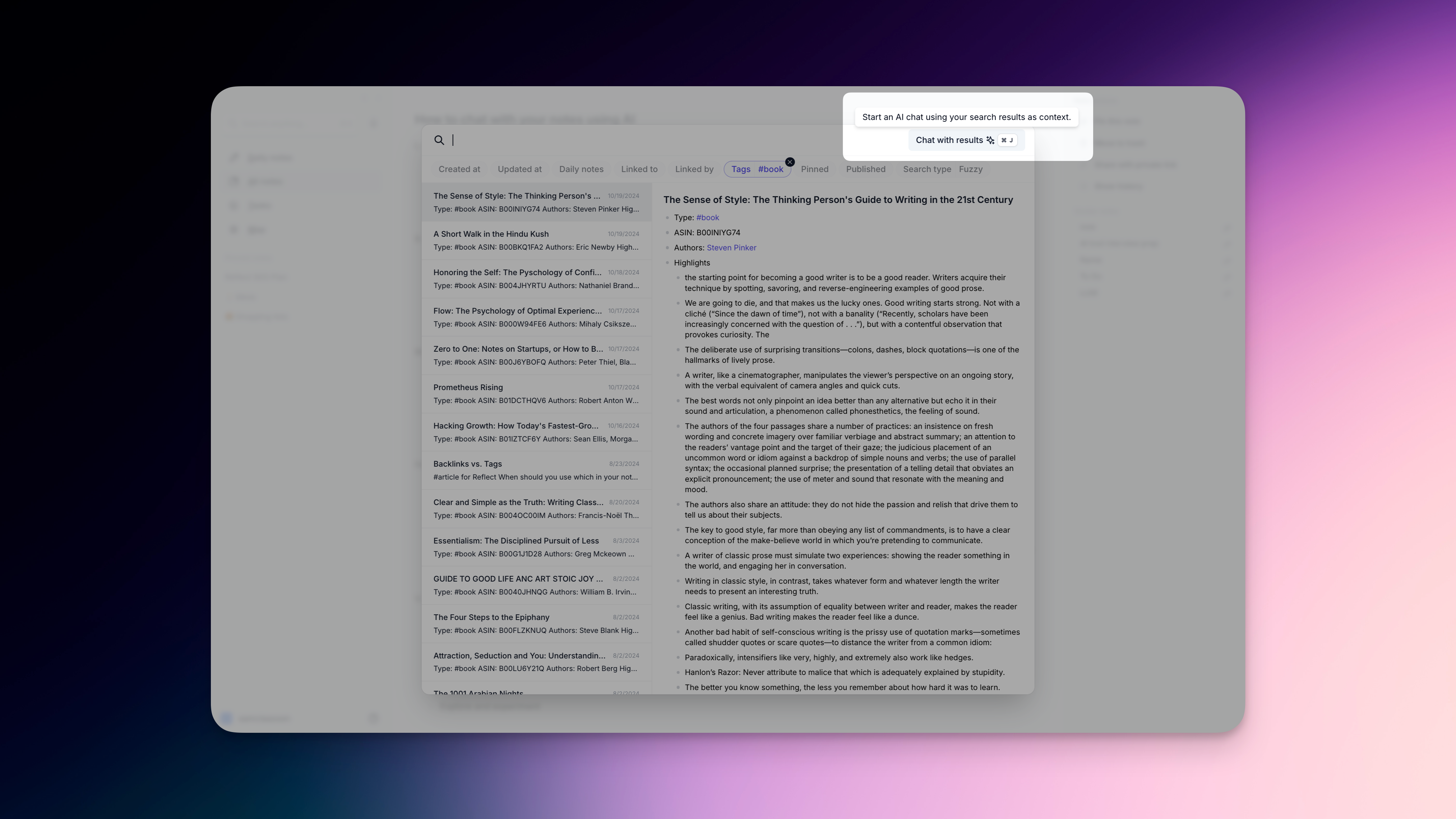 How to chat with your notes