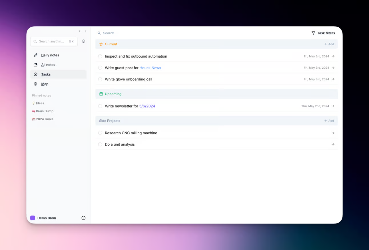 Reflect Task Manager that helps you prioritize tasks.