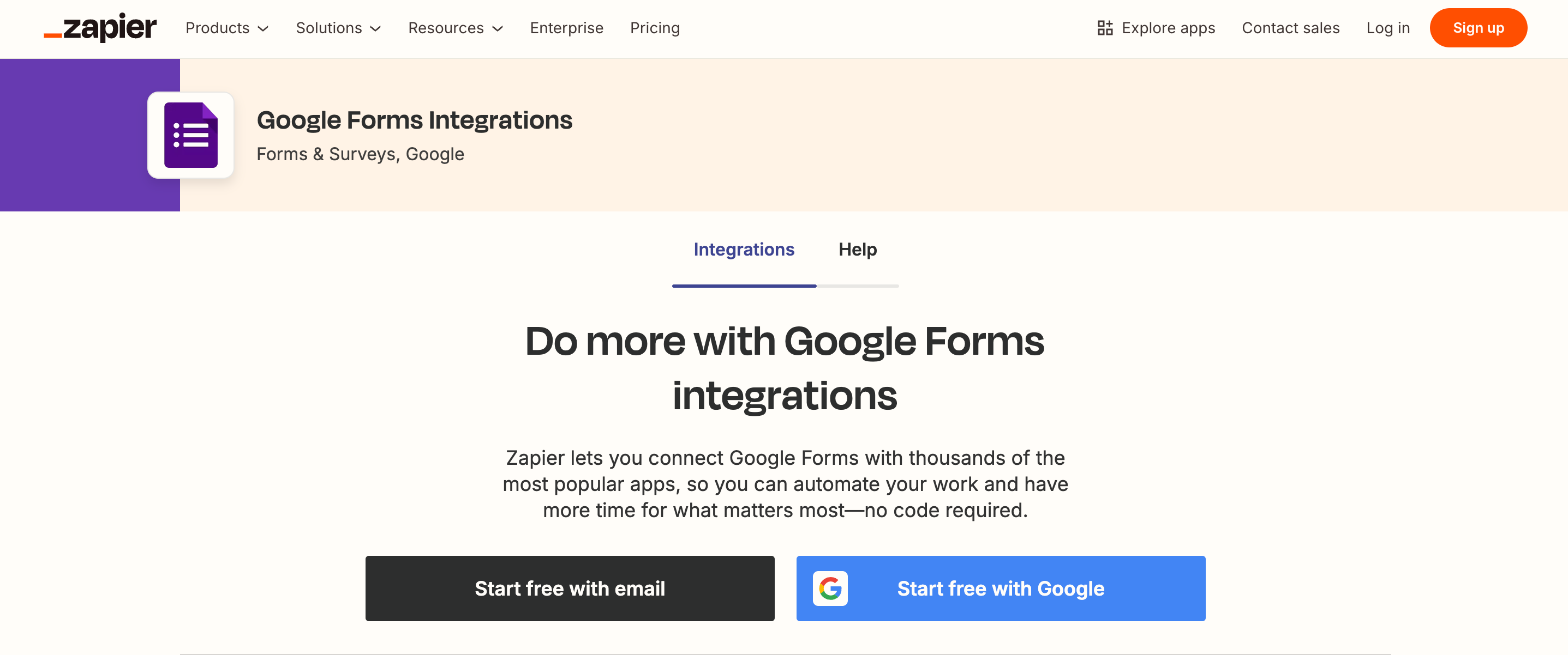 Zapier Google Forms