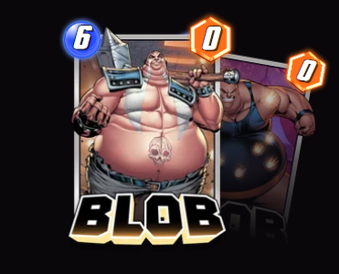 Blob — On Reveal: Merge cards from your deck into this until it gains 13 or more Power.