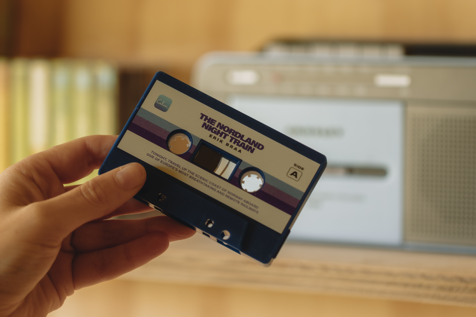 Sleep Stories by Calm, included in Unplugged cabins on Cassette Tape