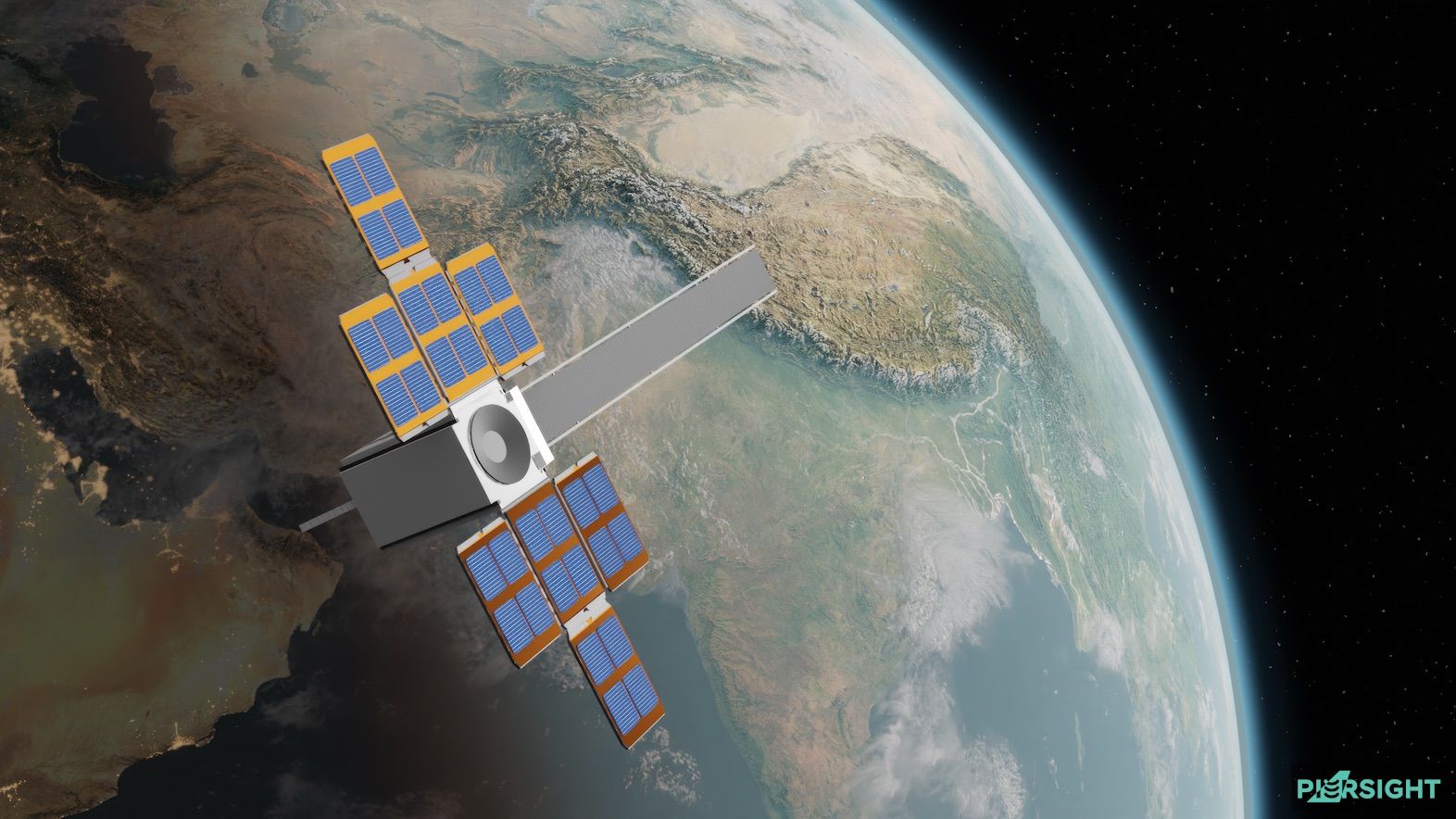 Artistic rendition of a PierSight satellite
