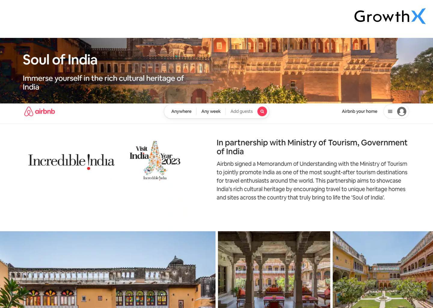 Soul of India - Airbnb Microsite