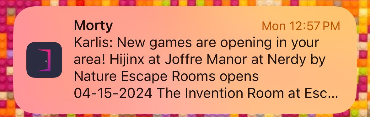 Push notifications for new openings