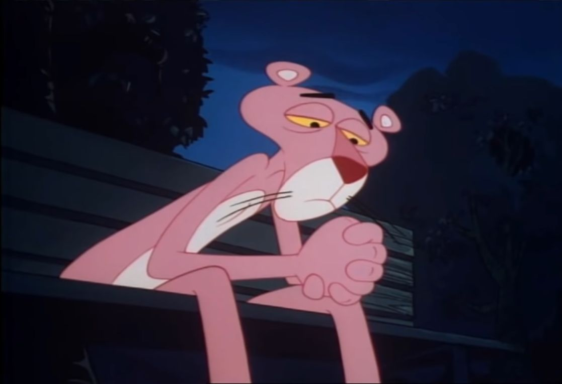Sad pink panther.