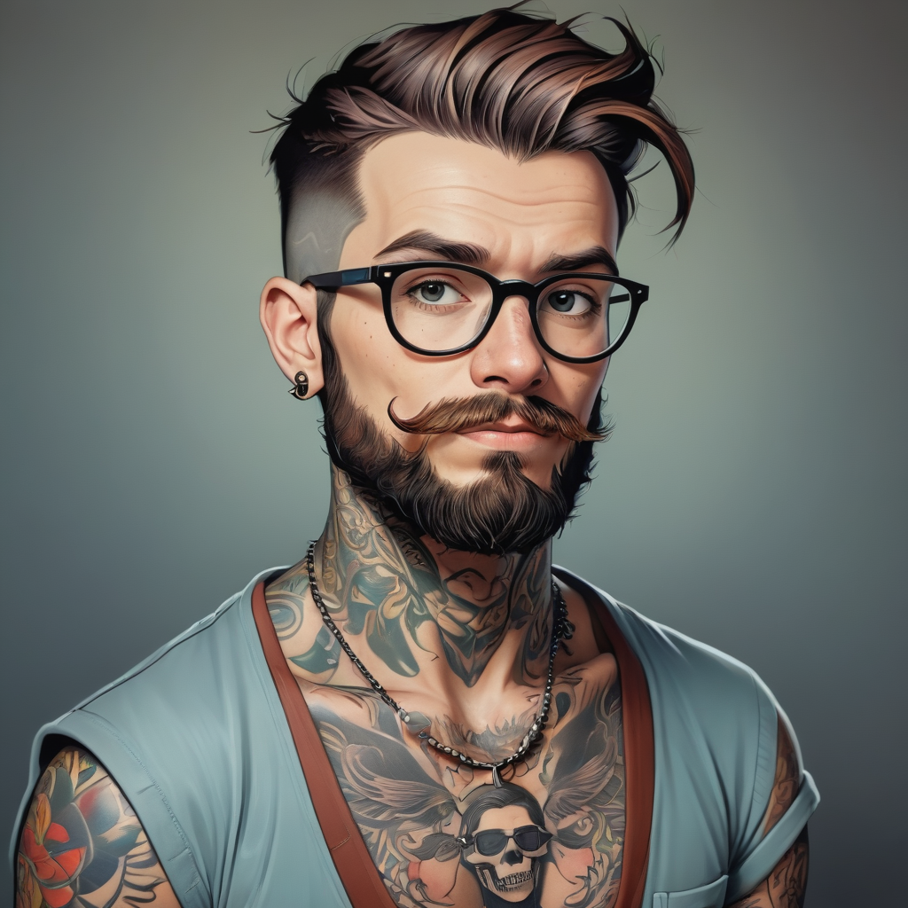Hipster en Cel Shaded Art