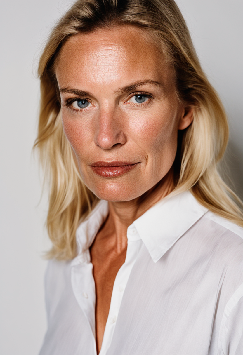 skin blemished and small wrinkles