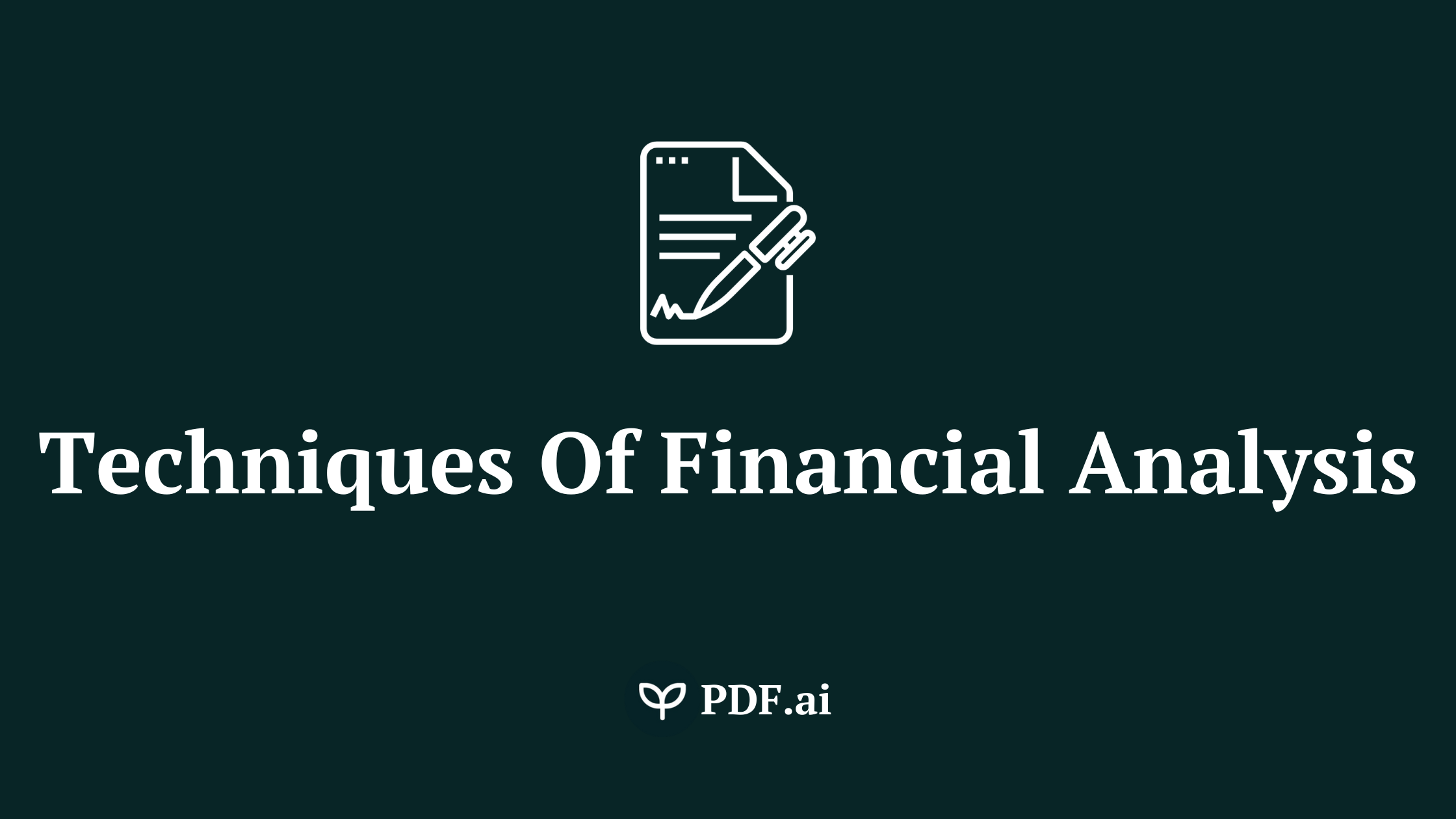 10 Techniques of Financial Statement Analysis You Should Know