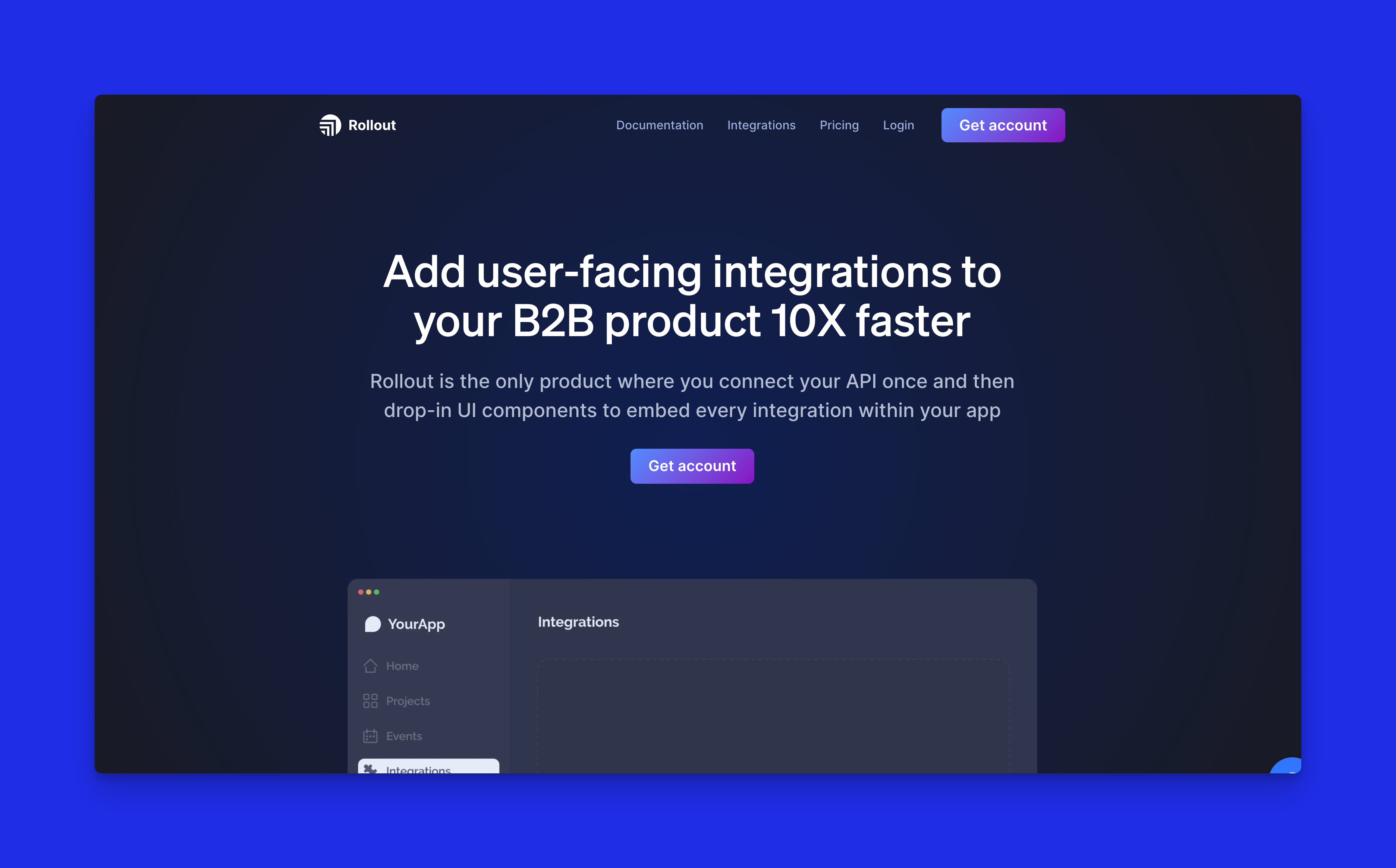 Screenshot from Rollout homepage source: https://rollout.com/