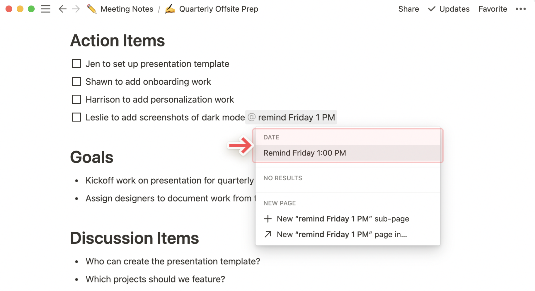 Notion Reminders