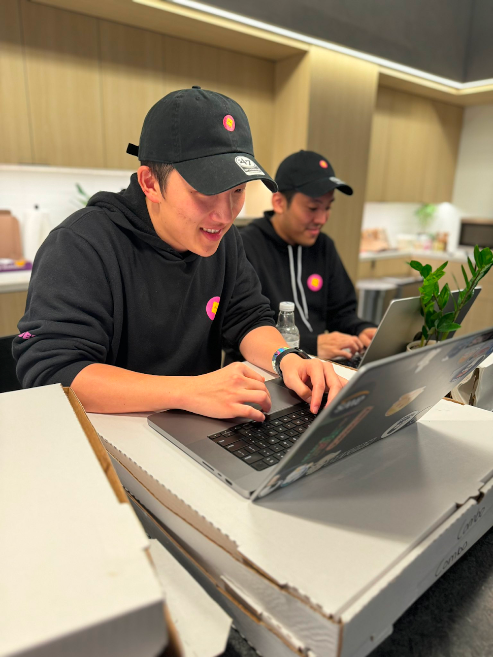 The DeForm team hacking on a frame of our own