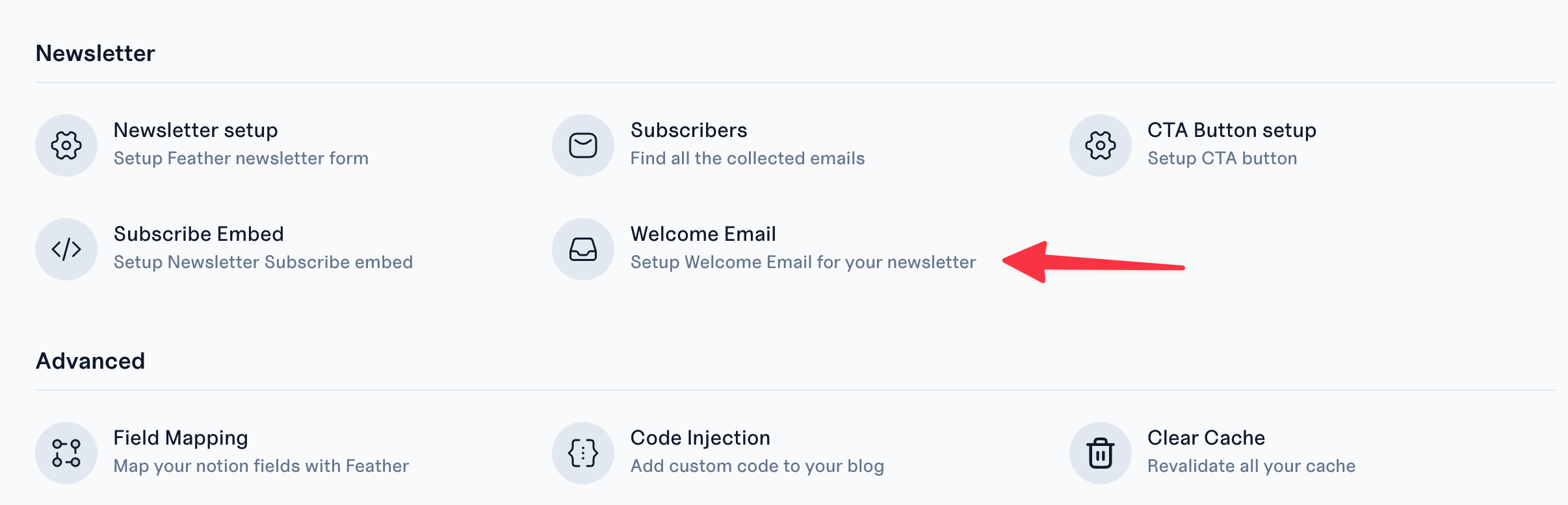 Welcome Email Setting