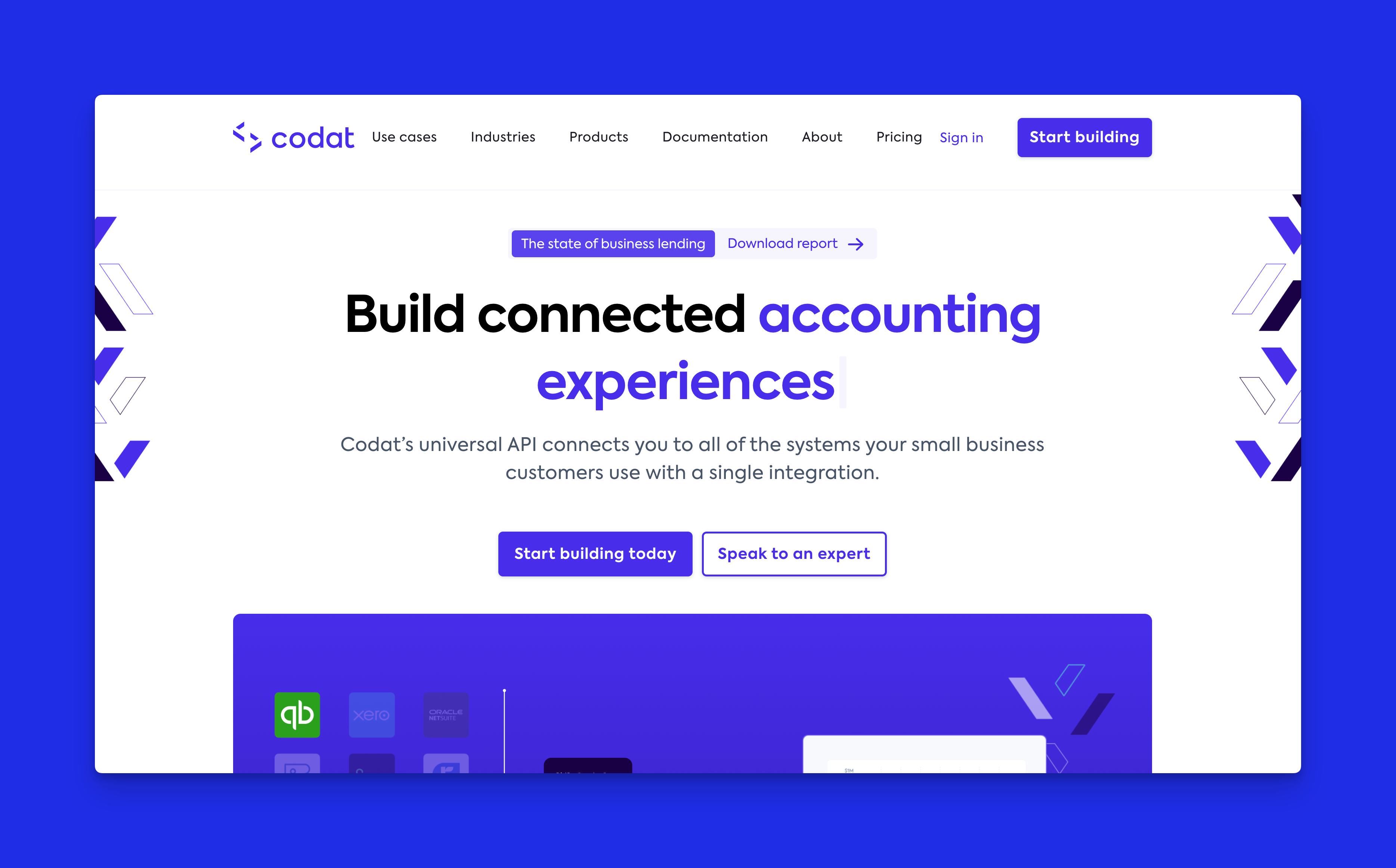 Source: Coda homepage https://www.codat.io/