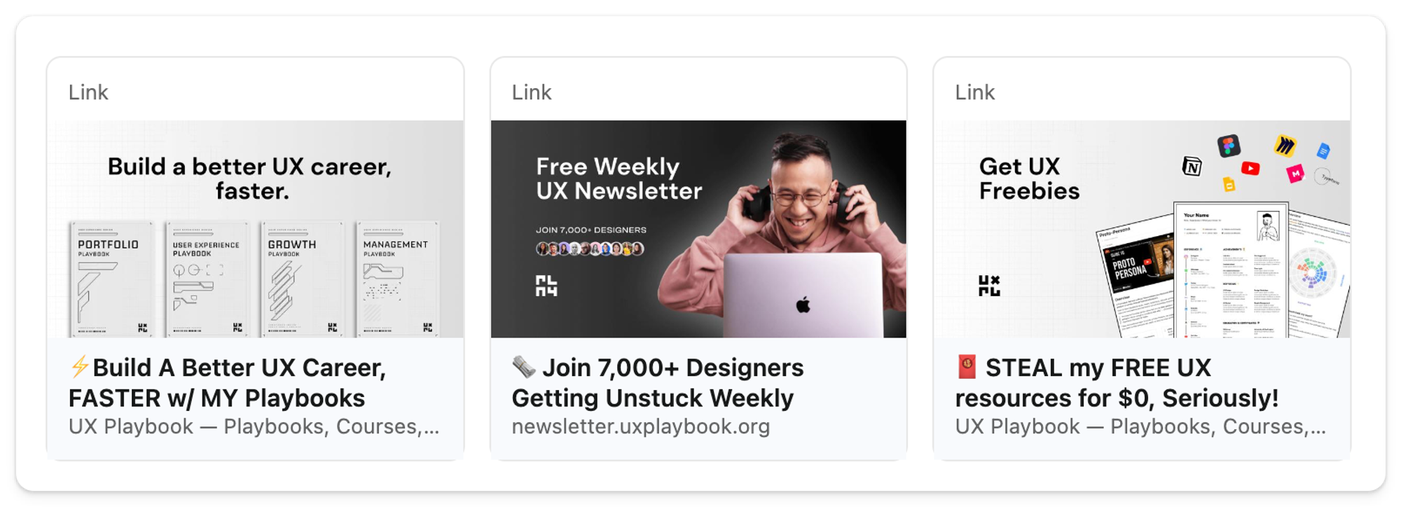 Here I chose to show my freebies, newsletter, and products.