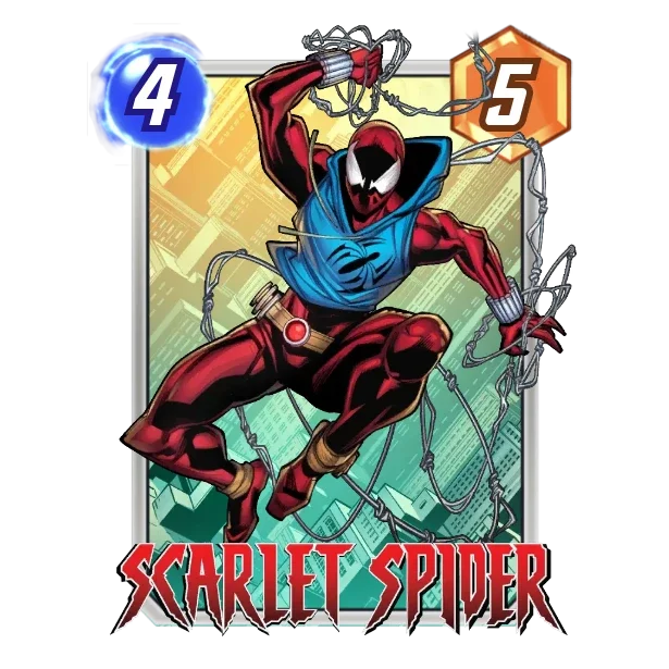 Scarlet Spider — Activate: Add an exact clone of this to another location.
