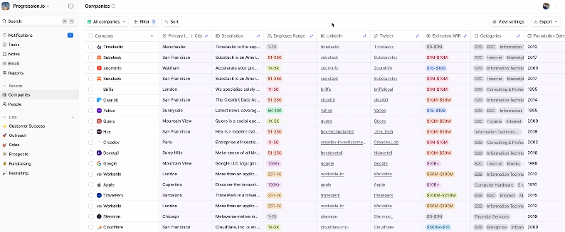 A look at a sample Attio dashboard from their CEO and Co-Founder, Nicolas Sharp.