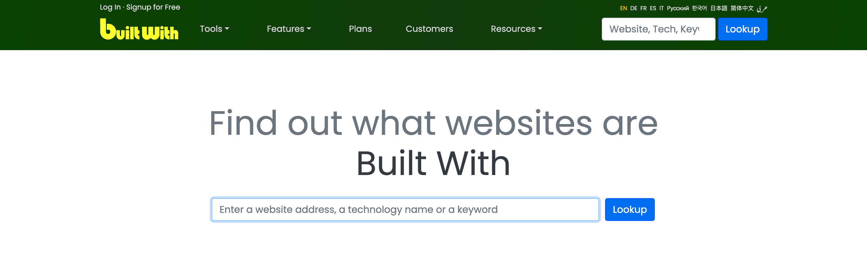 BuiltWith Alternatives