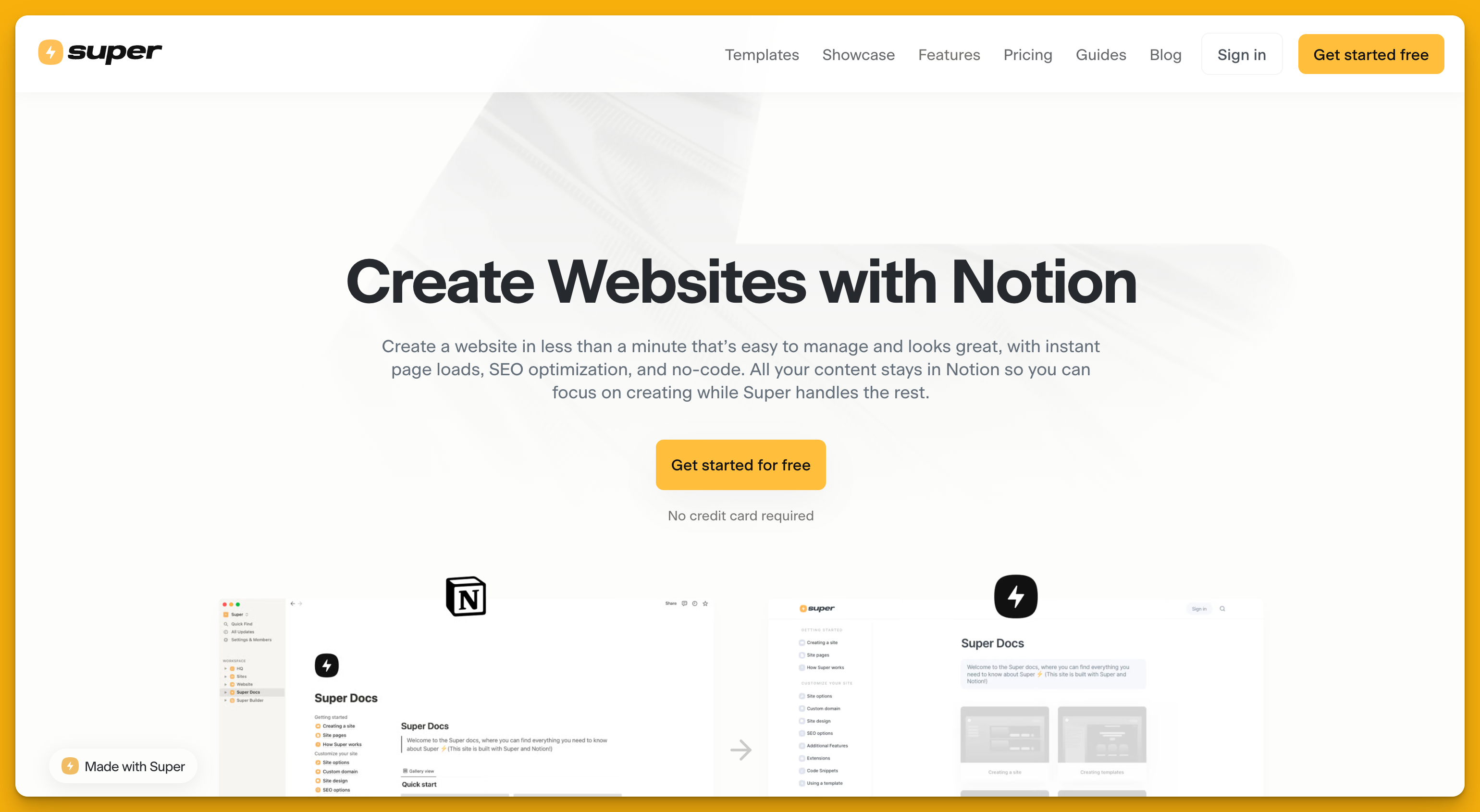 screenshot of super.so