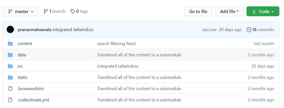 initial project structure