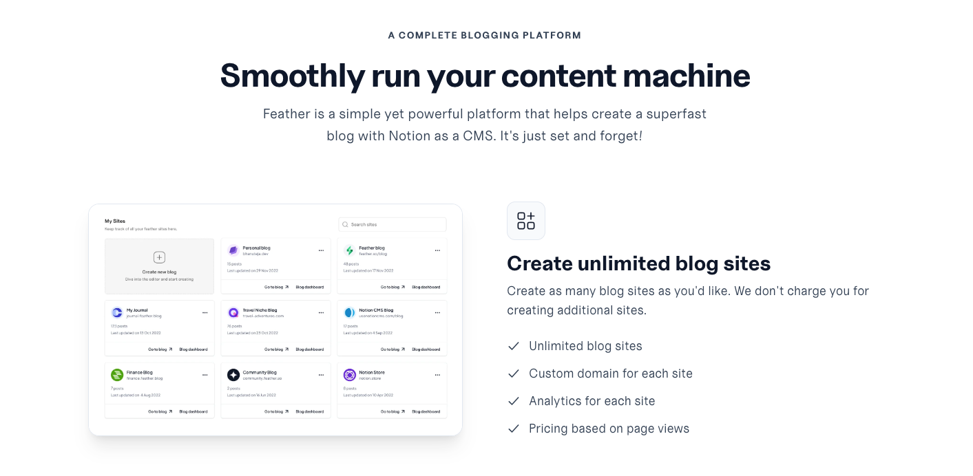 Notion for blogging with Feather
