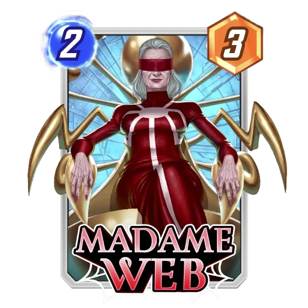 Madame Web — Ongoing: You can move one of your other cards away from here each turn.