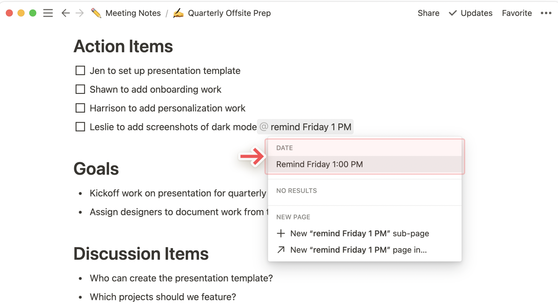 Notion Reminders