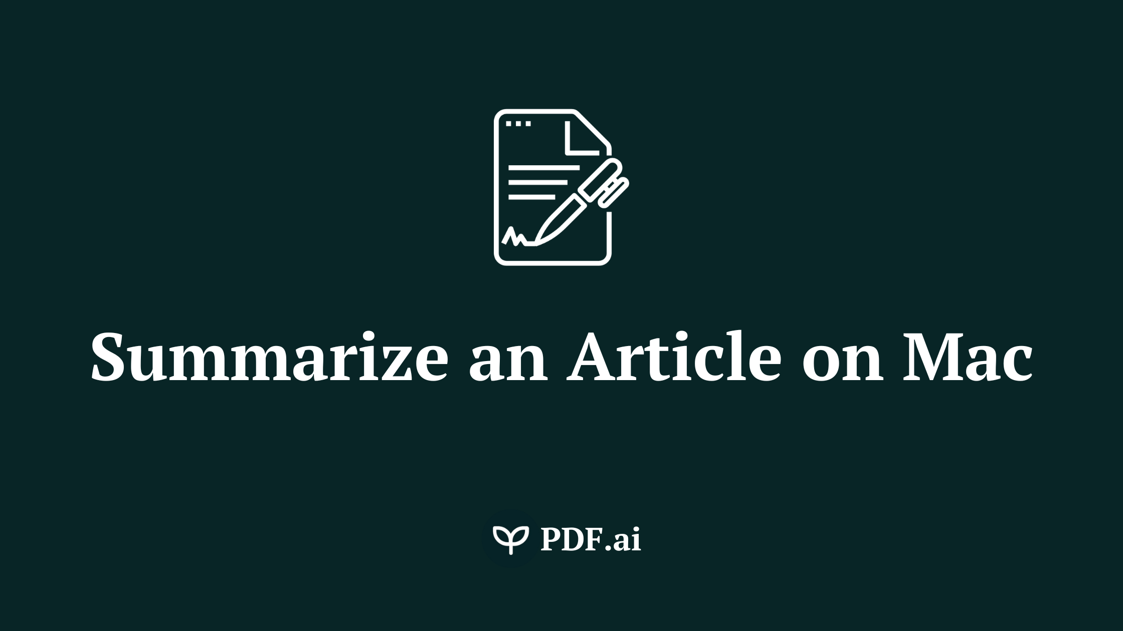 How to Summarize an Article on Mac