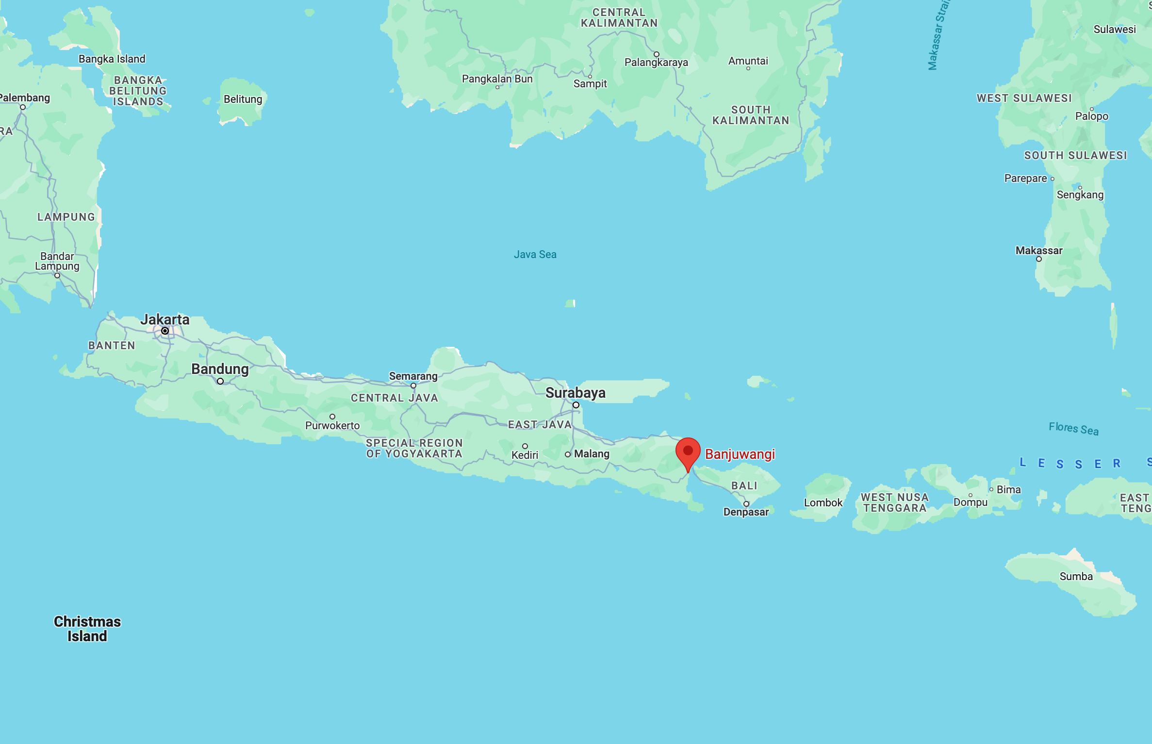 Banyuwangi est situé à l’Est de l’île de Java, juste à côté de Bali où Sungai Watch a été créée. 