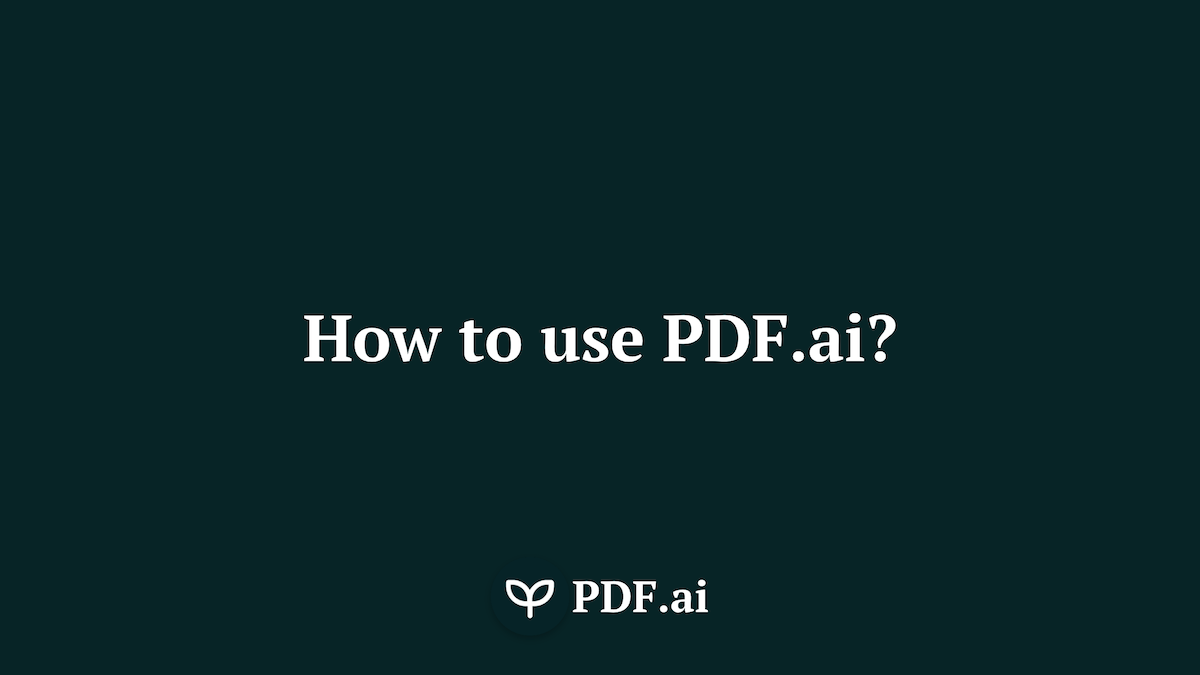 How To Use PDF.ai - The Best Tool To Chat With Any PDF Document