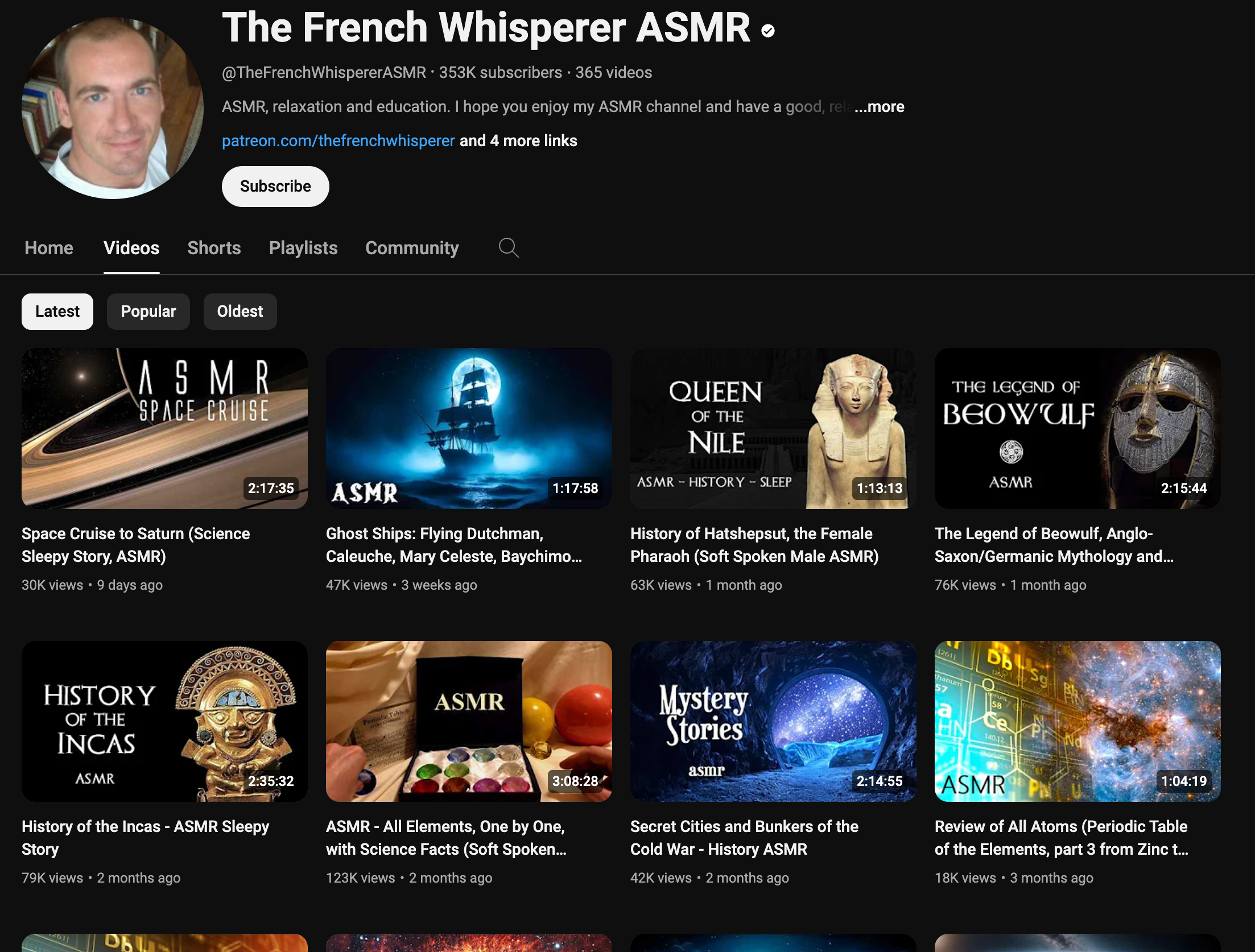 The French Whisperer ASMR - Popular faceless relaxation and ASMR YouTube channel.