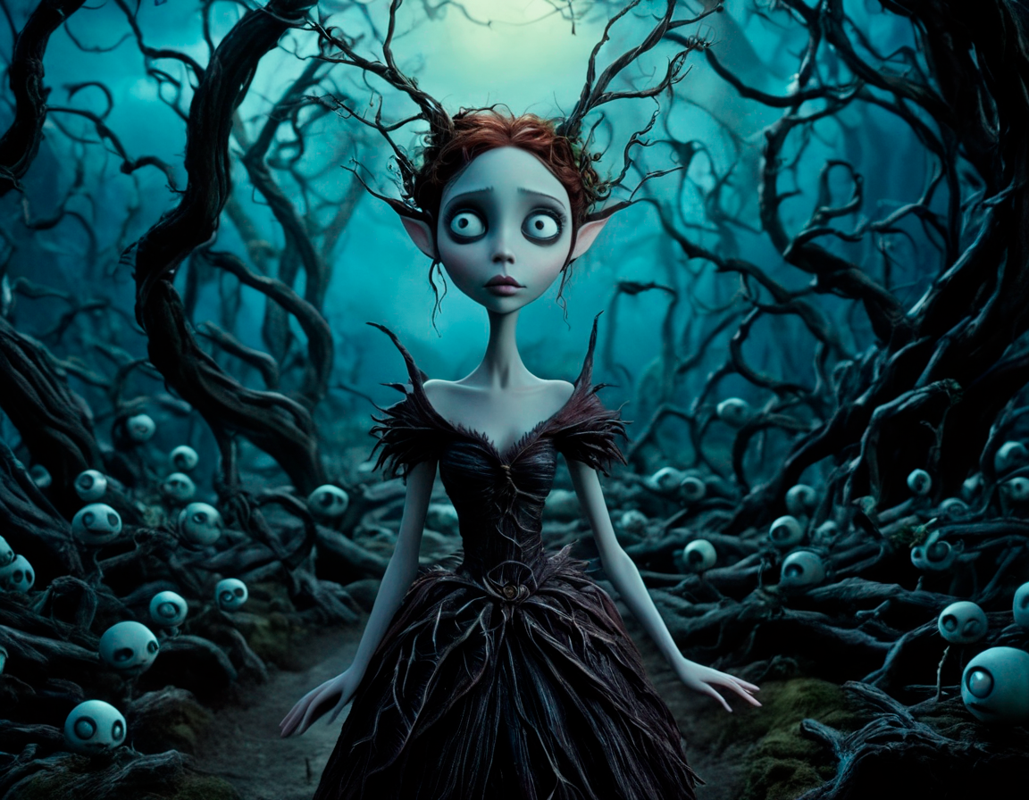 Tim_Burton_Painting_Style_SDXL - Weight : 1