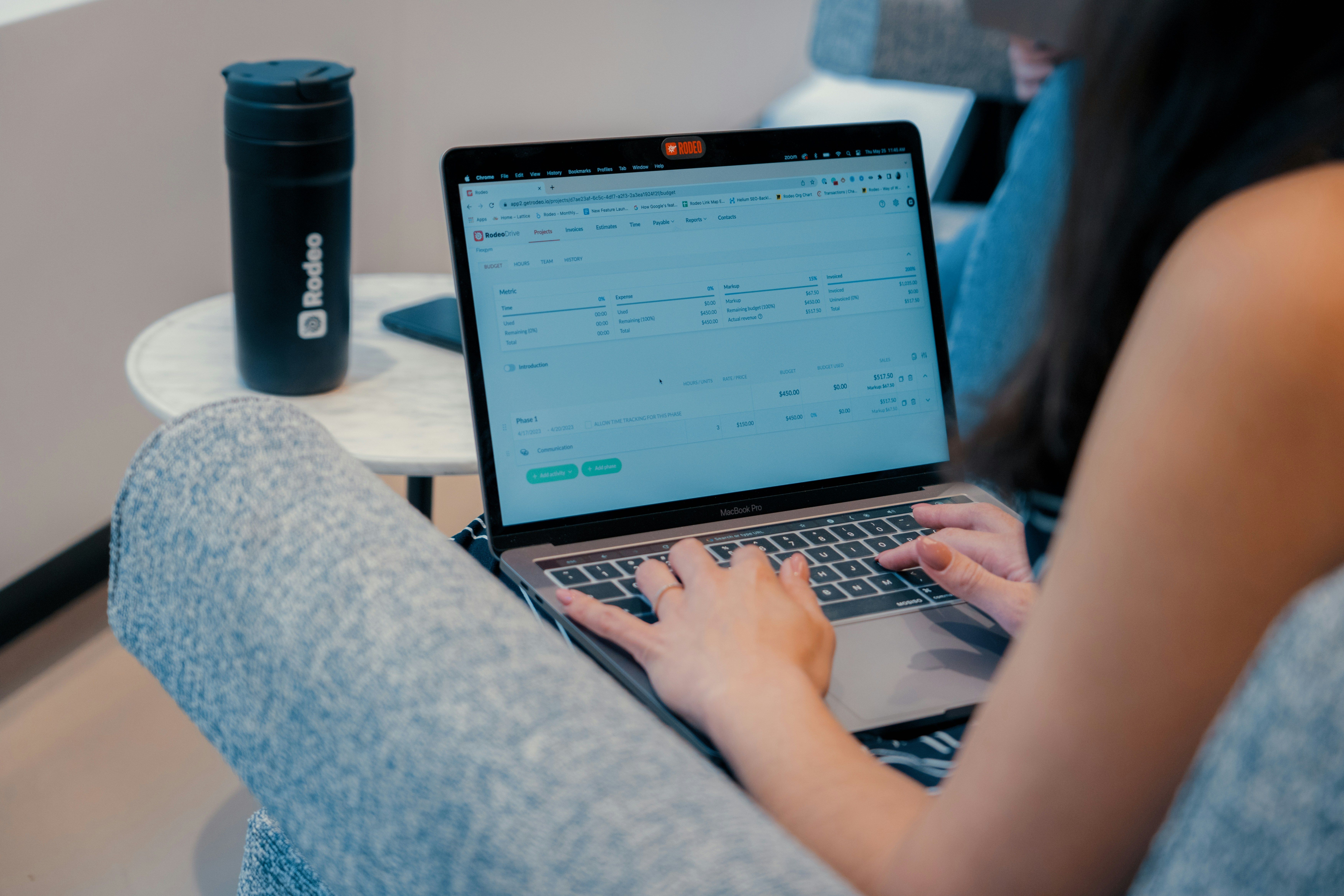 girl using laptop to find Bitrix24 Alternatives
