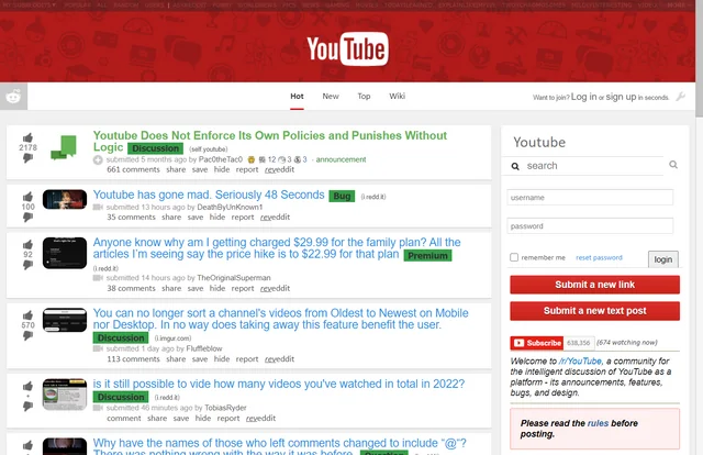 /r/YouTube subreddit