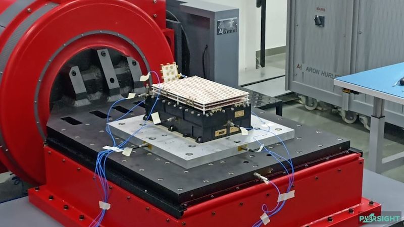 Varuna undergoing a Vibration Test for Mechanical Integrity