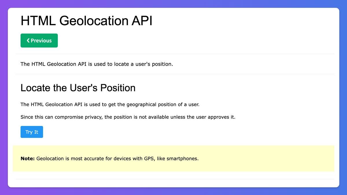 https://www.w3schools.com/html/html5_geolocation.asp