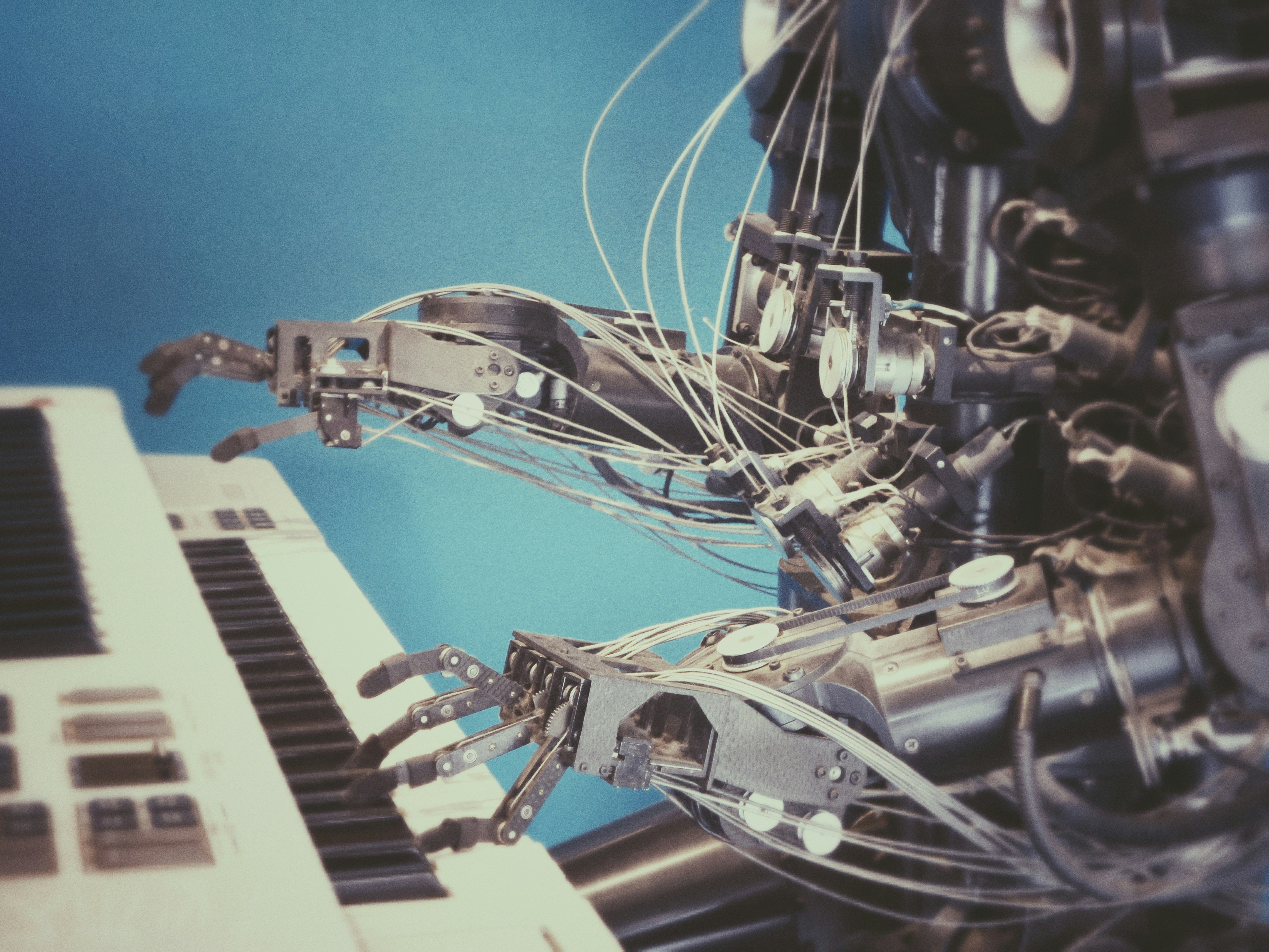 robot playing piano - RAG Systems