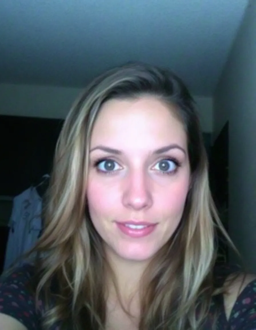 selfie of a woman, posted on facebook in 2012