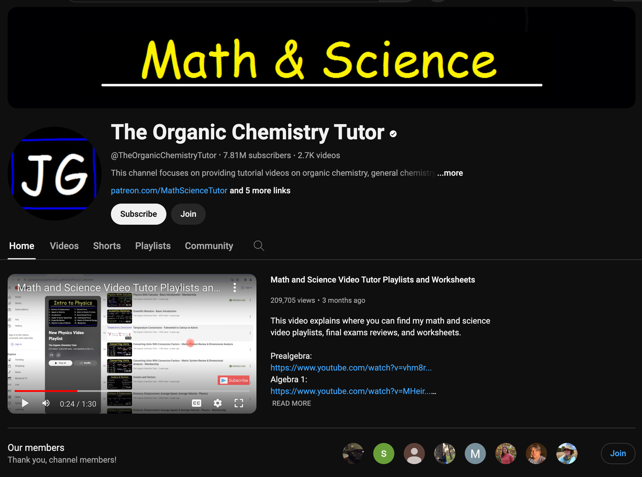 The Organic Chemistry Tutor - Faceless educational channel teaching chemistry, and math.