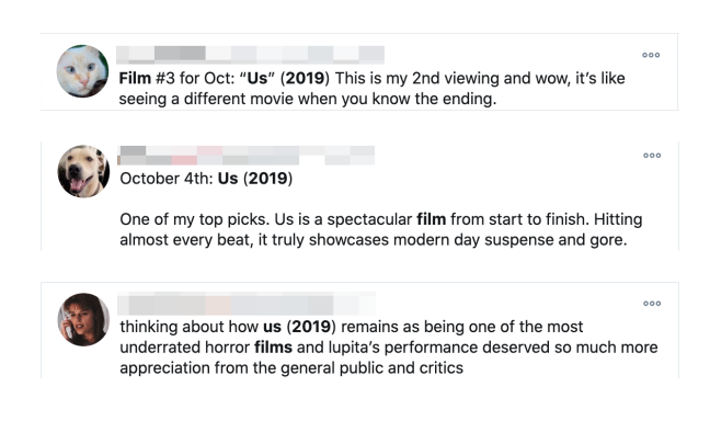 Examples of tweets that include the emerging topic “US”, a horror movie released in 2019. Image taken from the paper: Mitigating Temporal-Drift: A Simple Approach to Keep NER Models Crisp