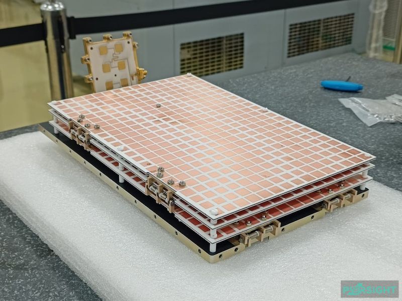 Reflectarray Antenna and Feed of Varuna with Antenna Stowed