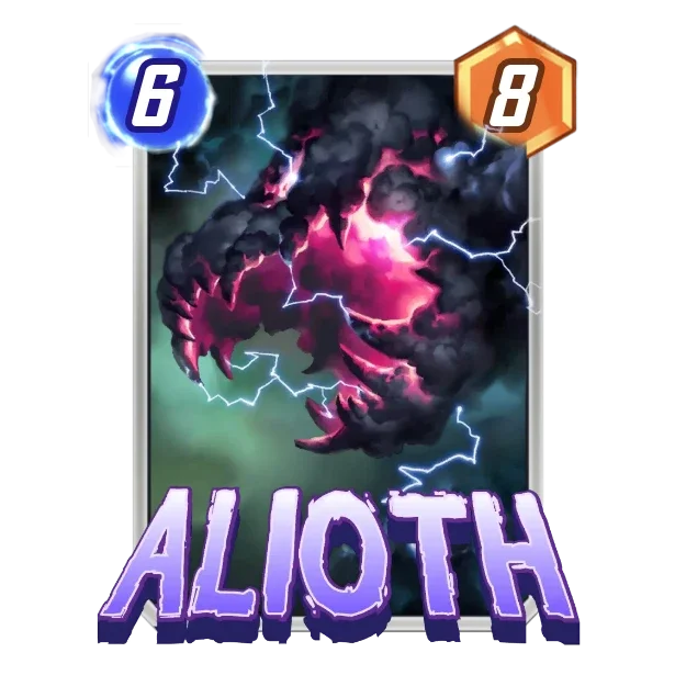 Alioth — On Reveal: Remove the text from all unrevealed enemy cards here.