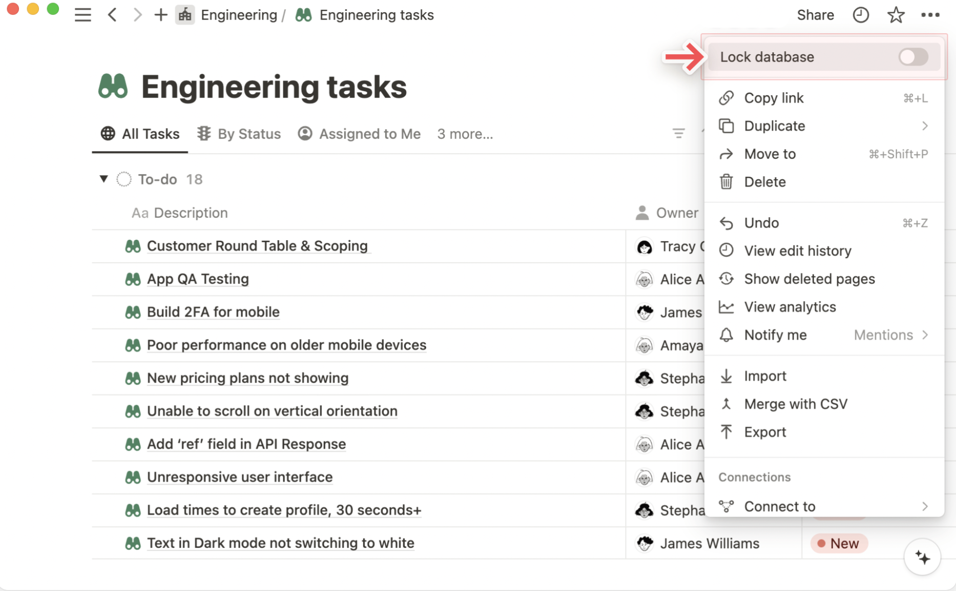 Notion Lock Database