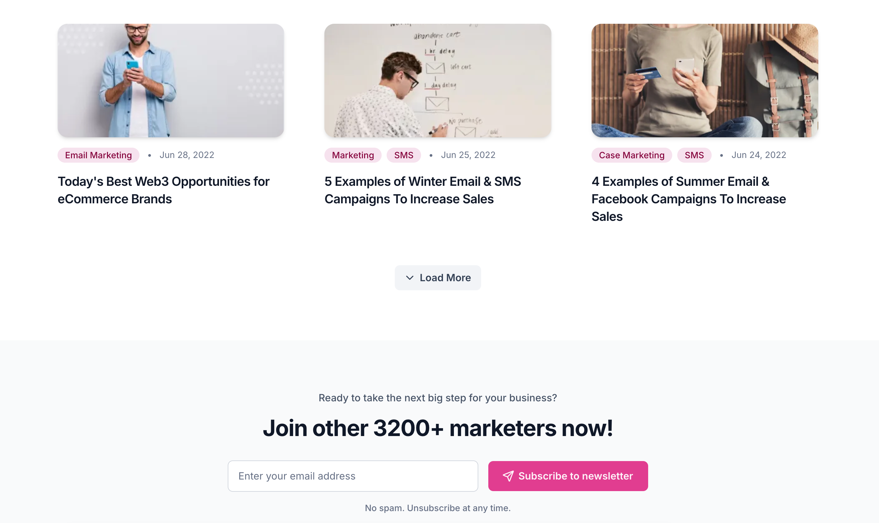 Before adding CTA block