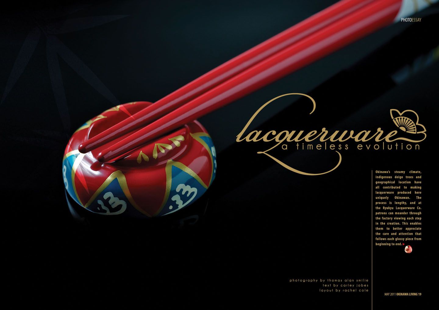 Feature spread from Okinawa Living magazine.