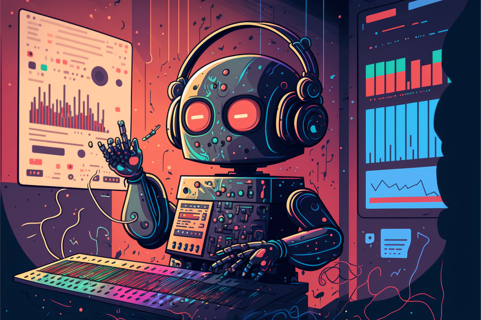 The Moshpyt A.I hard at working making producer tags for me 🤖