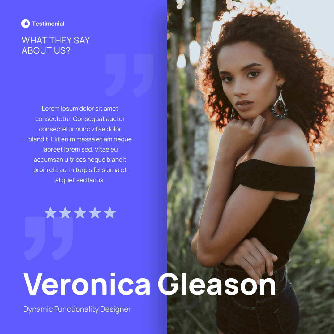 Free Testimonial Template available on Figma