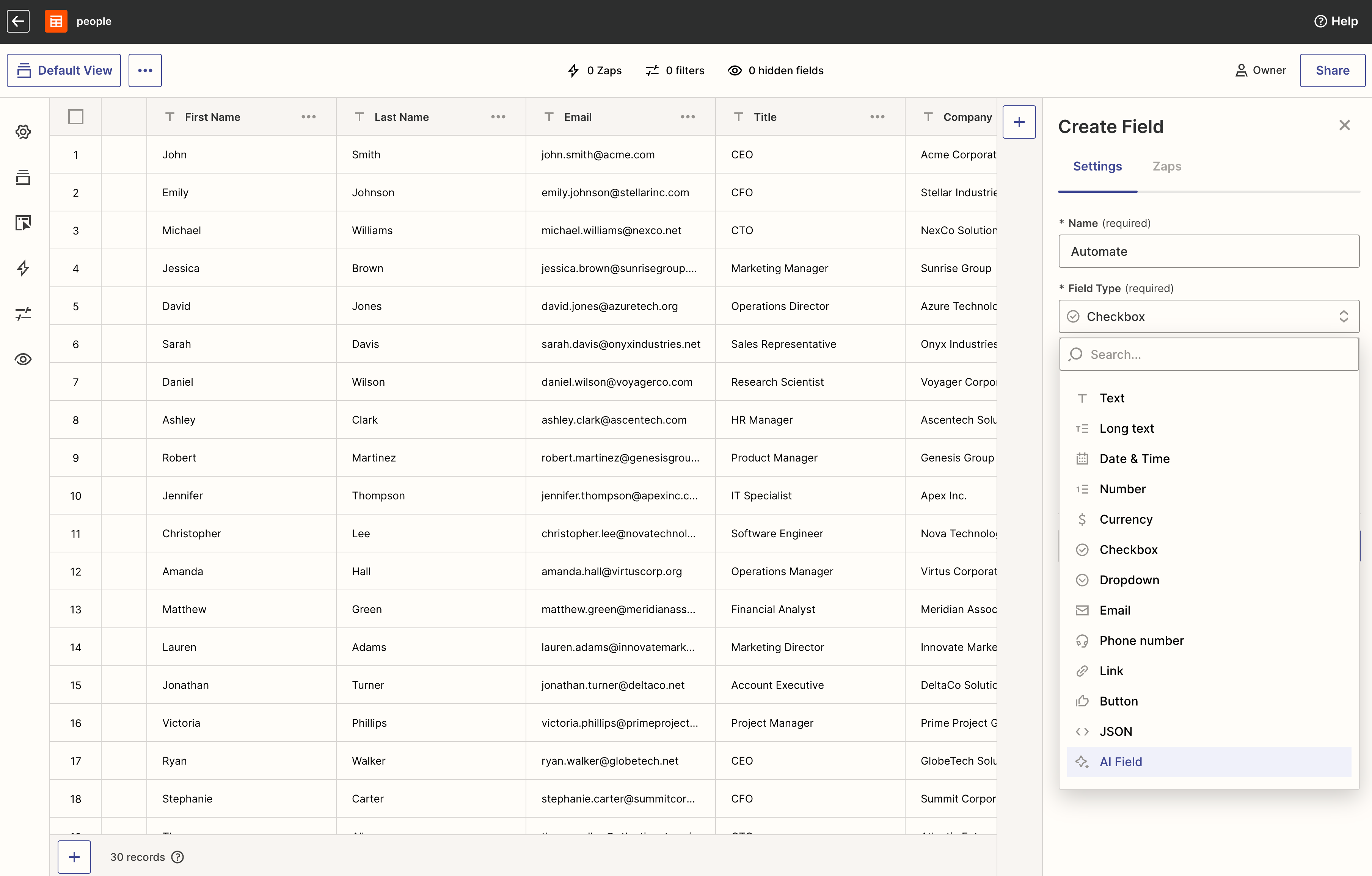 Zapier Tables let you auto-generate content with AI and kick off automations from new and old data
